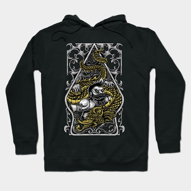 WAYANG SEMAR x ANTABOGA DRAGON Hoodie by OXVIANART